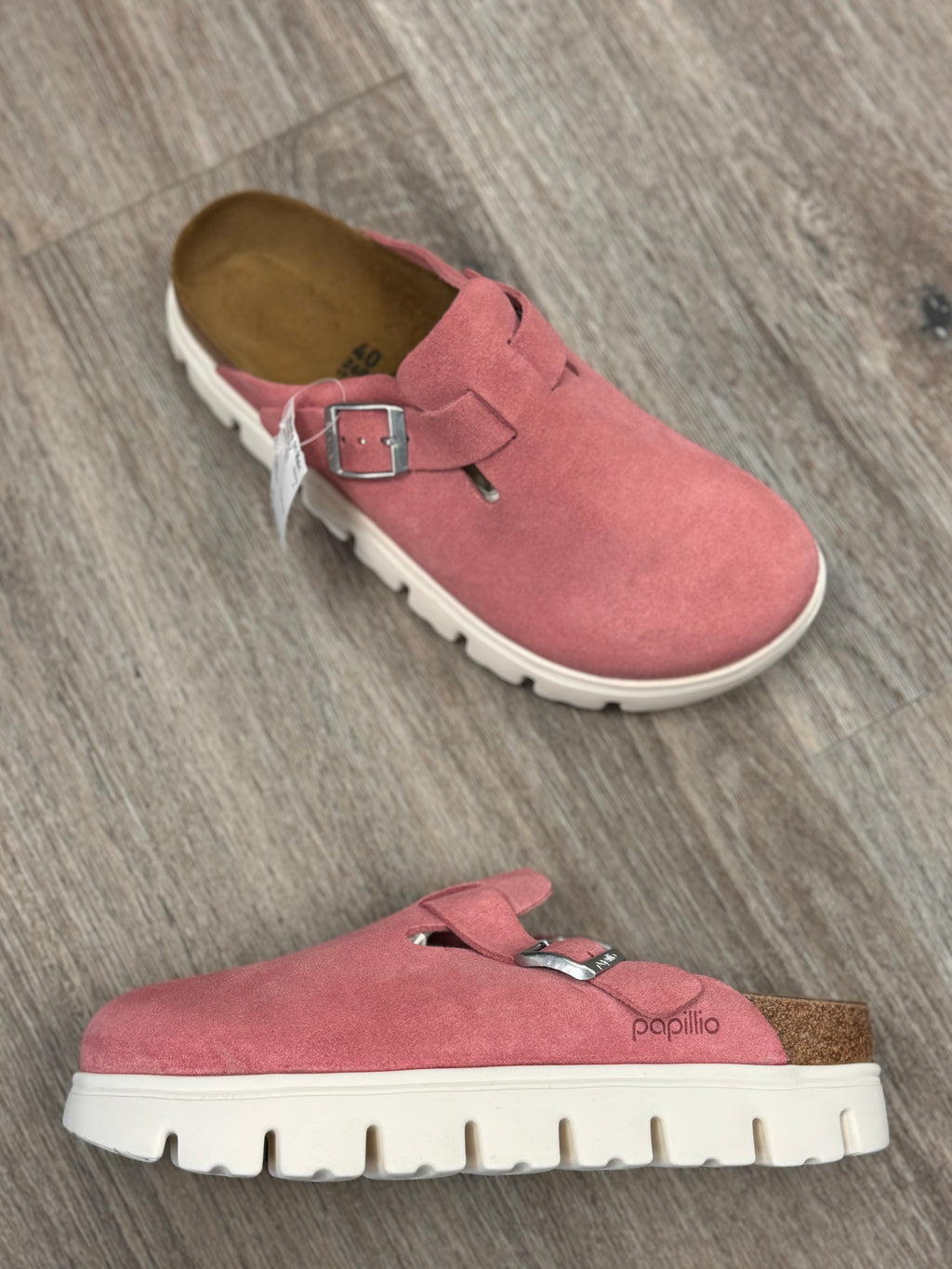 papillo Pink Platform Boston Chunky Suede Sandals Sz. 40 US 9