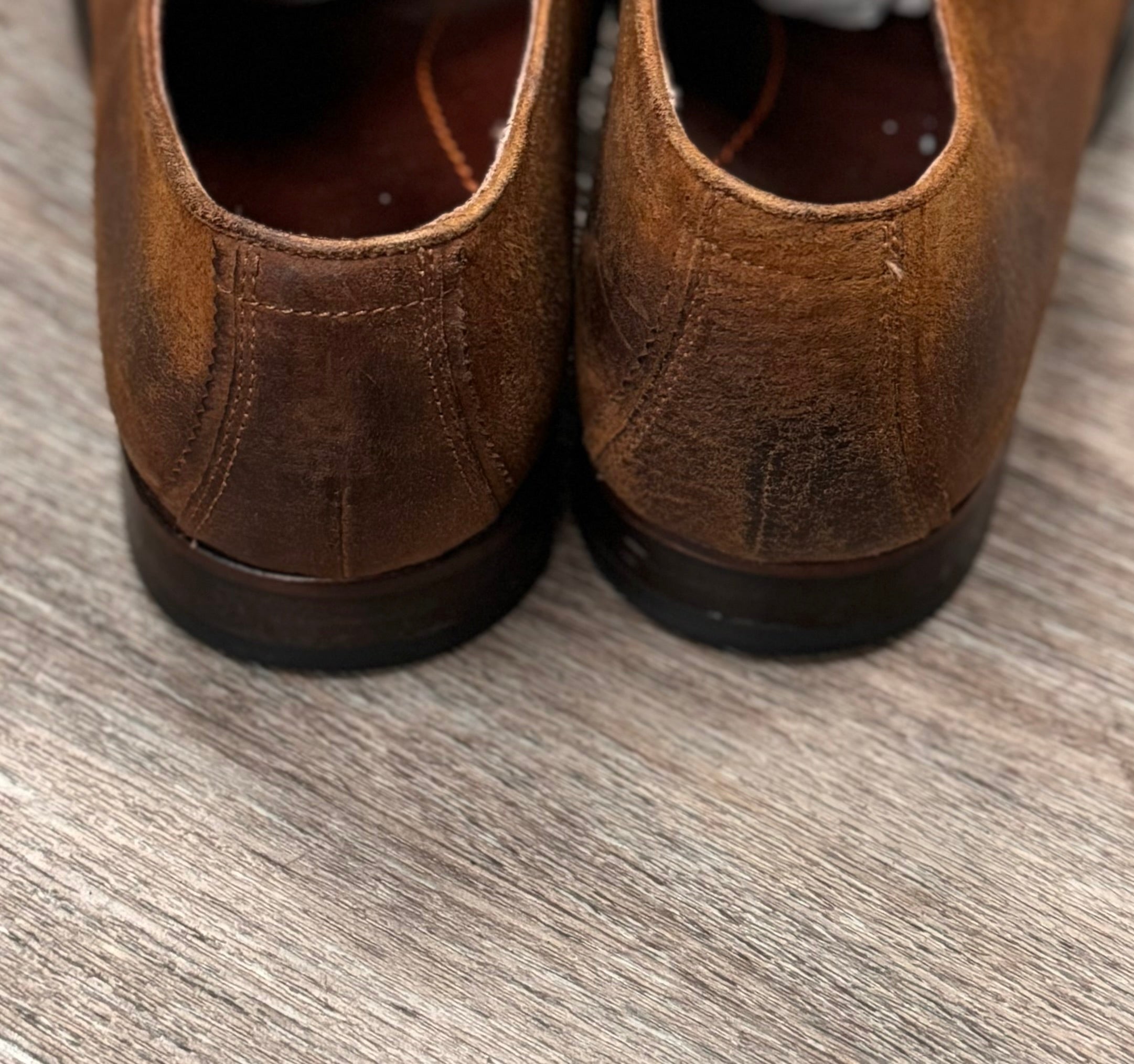Men's BOSS Brown Leather Embroidered Lace Up Oxford Shoes Sz. 43