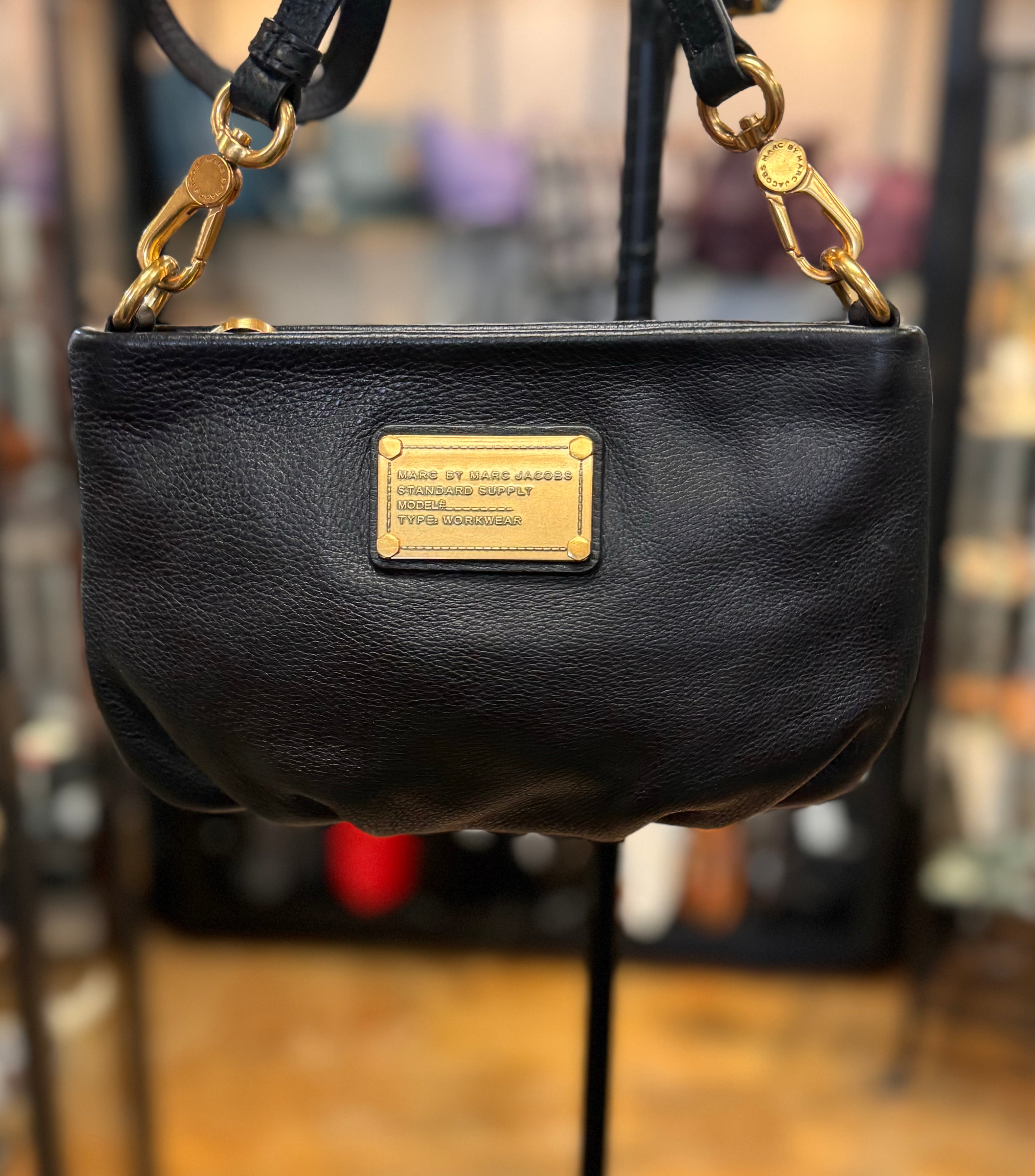 SOLD! MARC by MARC JACOBS Black Leather Crossbody Zip Bag