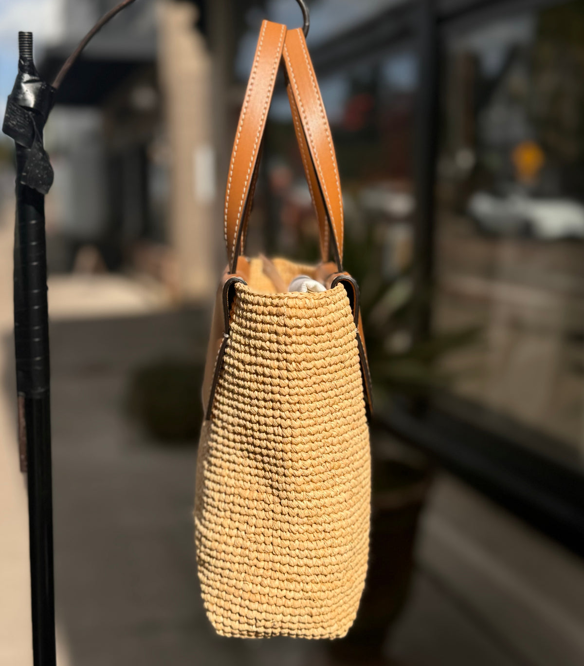 FRAME Le Market Mini Straw Tote Bag