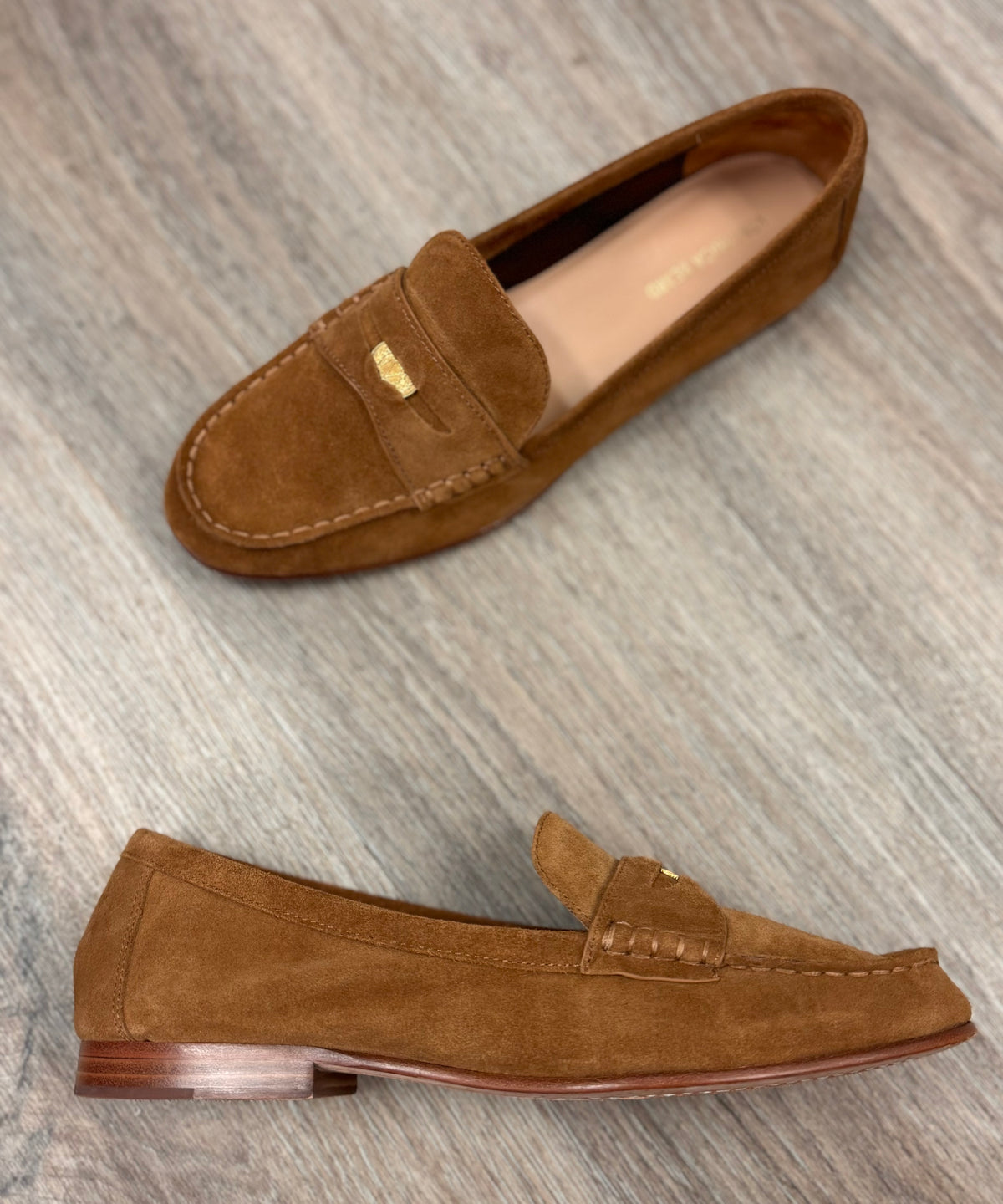 VERONICA BEARD Brown Suede Penny Loaders Sz. 9