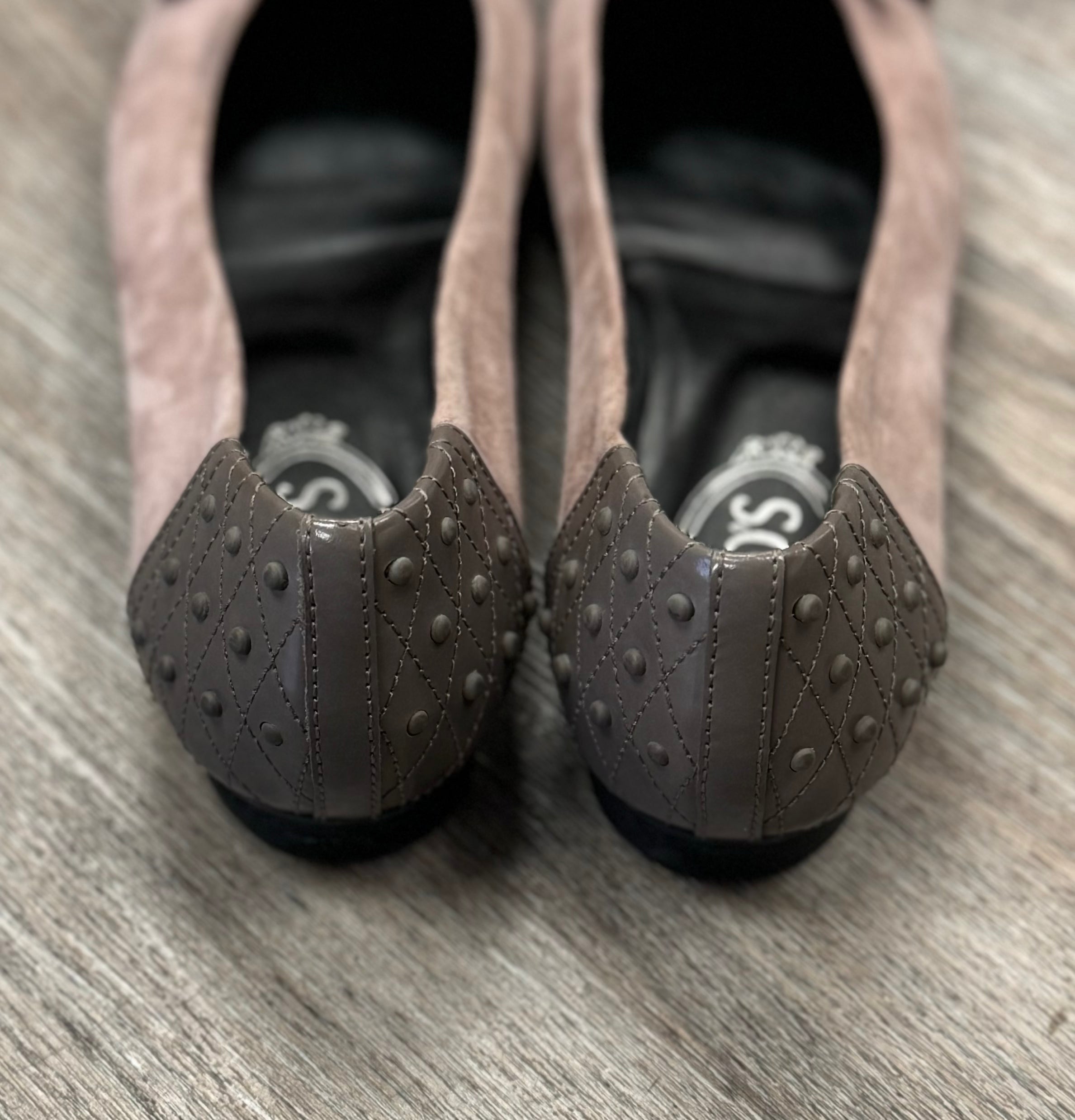 TOD’S Suede & Leather Gommino Ballet Flats Driving Shoes Sz. 38