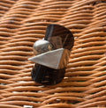 Sterling Silver Modernist Geometric Triangle / Circle Ring Sz. 8