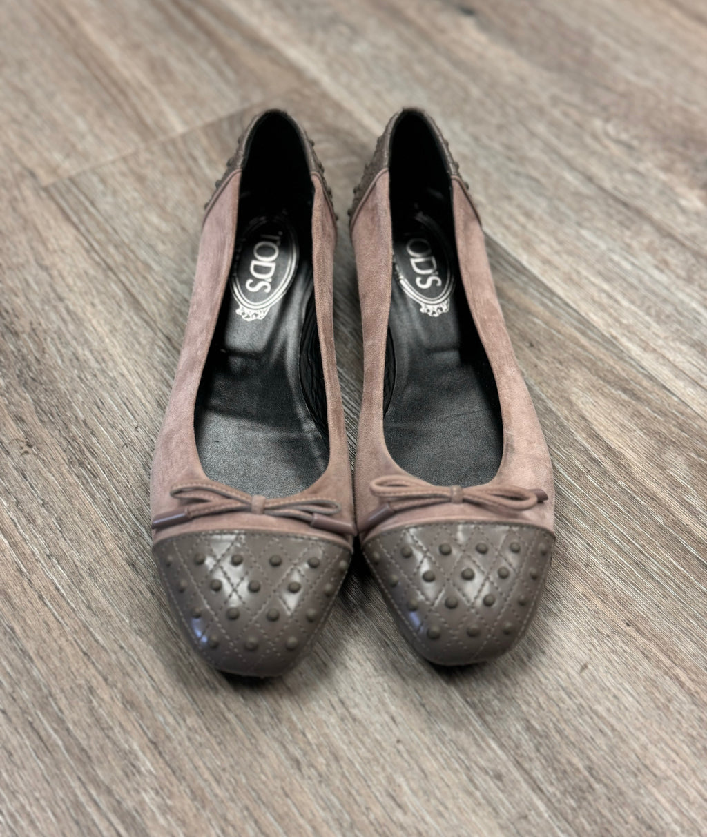 TOD’S Suede & Leather Gommino Ballet Flats Driving Shoes Sz. 38