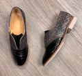 BRUNATE Black & Multi Patent Leather Slip On Loafers Sz. 38