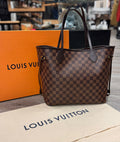 SOLD! LOUIS VUITTON Damier Ebene Canvas Neverfull MM Tote Bag