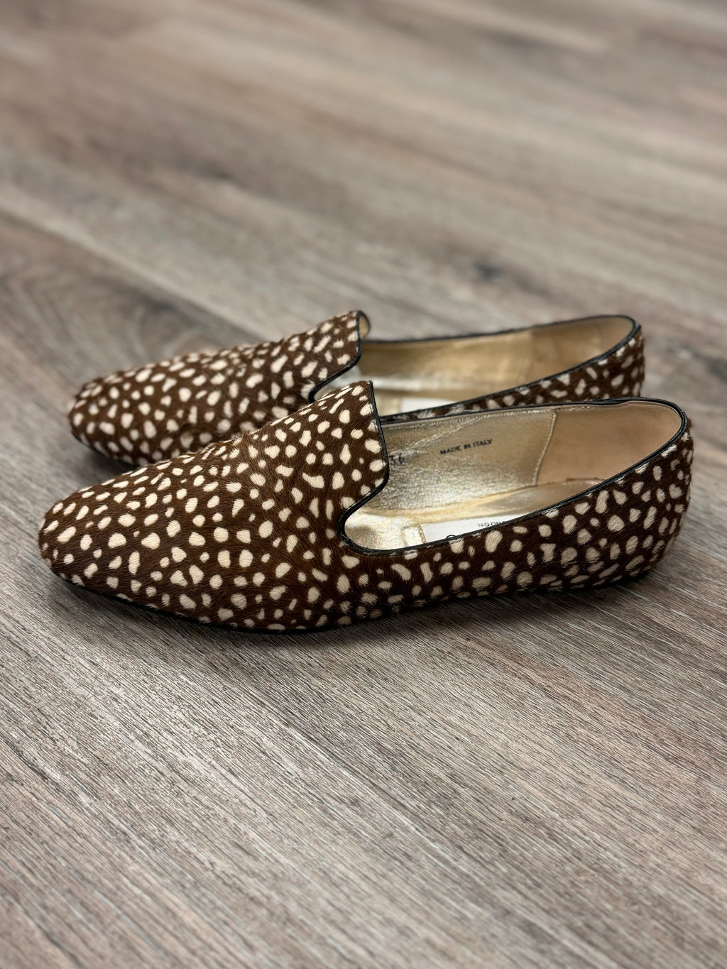 Jimmy Choo Animal Print Calf Hair Loafers Sz. 36