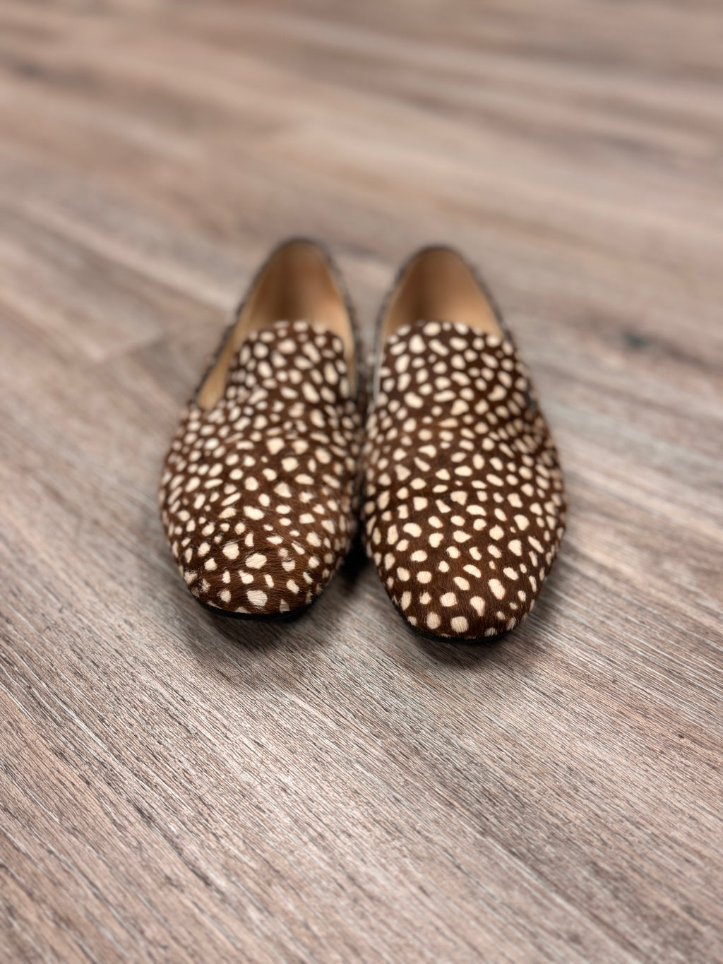 Jimmy Choo Animal Print Calf Hair Loafers Sz. 36