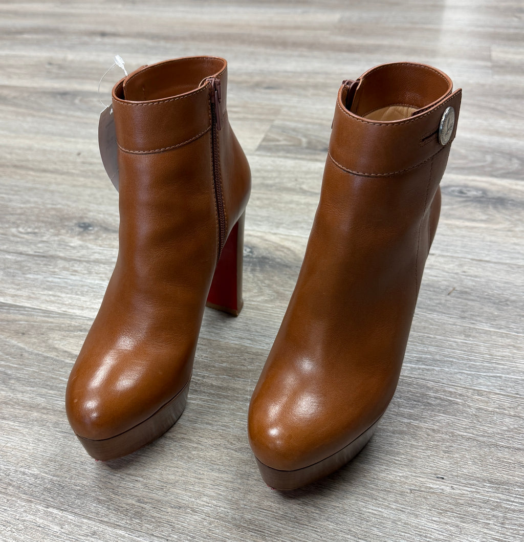 SOLD! Christian Louboutin Leather Janis Button Bootie Sz. 38 1/2