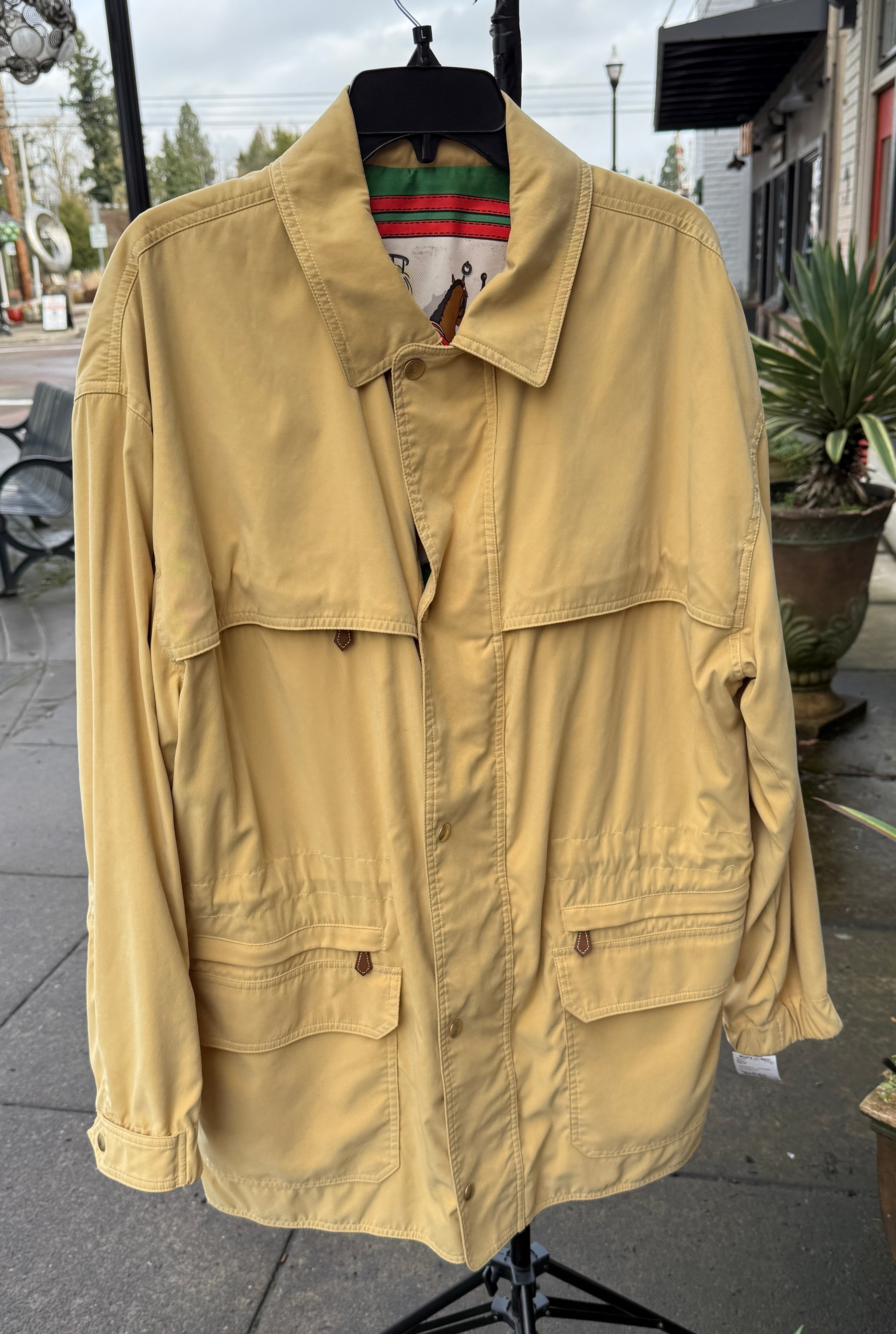 HERMES Men’s Silk Lined Field Jacket Sz. 52