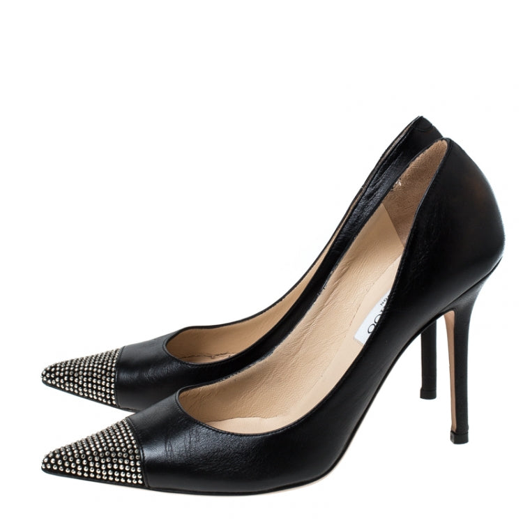 Jimmy Choo Amika Leather Studded Heels Sz. 38