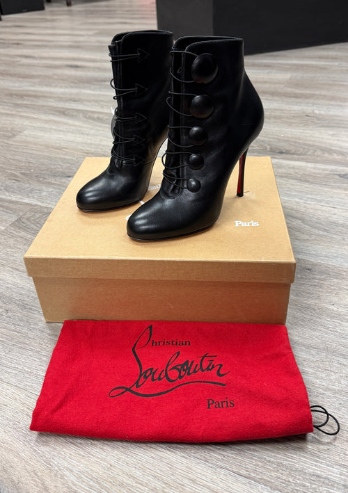 Christian Louboutin Booton 100 Leather Ankle Boots Sz. 39