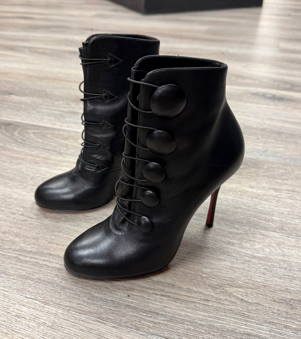Christian Louboutin Booton 100 Leather Ankle Boots Sz. 39