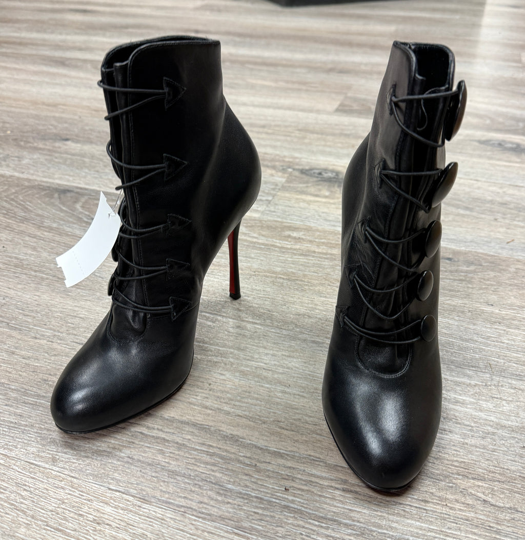 Christian Louboutin Booton 100 Leather Ankle Boots Sz. 39