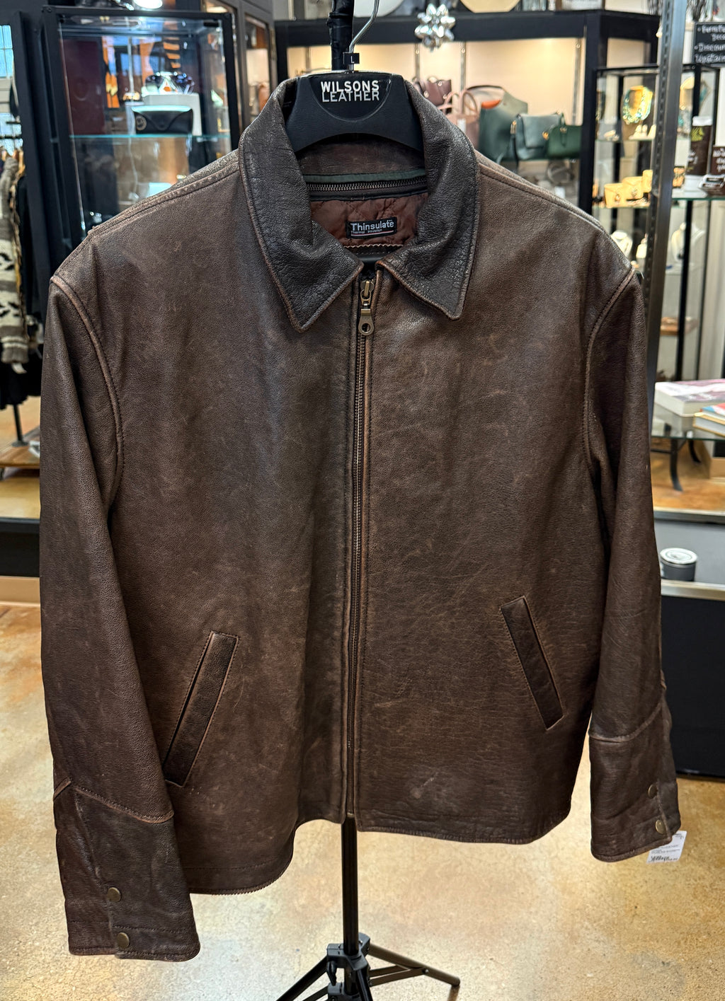 SOLD! Vintage Men’s WILSONS Brown Leather Jacket  - Large