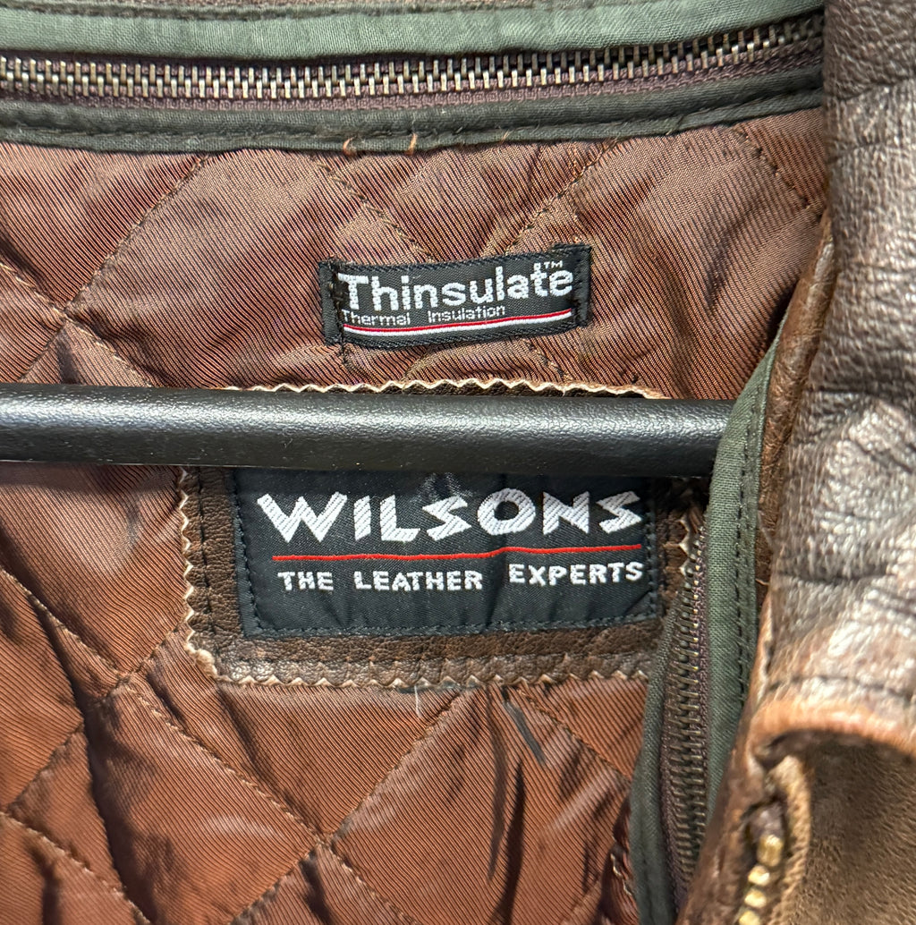 SOLD! Vintage Men’s WILSONS Brown Leather Jacket  - Large