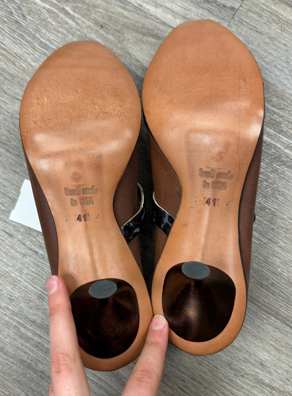 CYDWOQ 2-Tone Leather Heels (New) Sz. 41