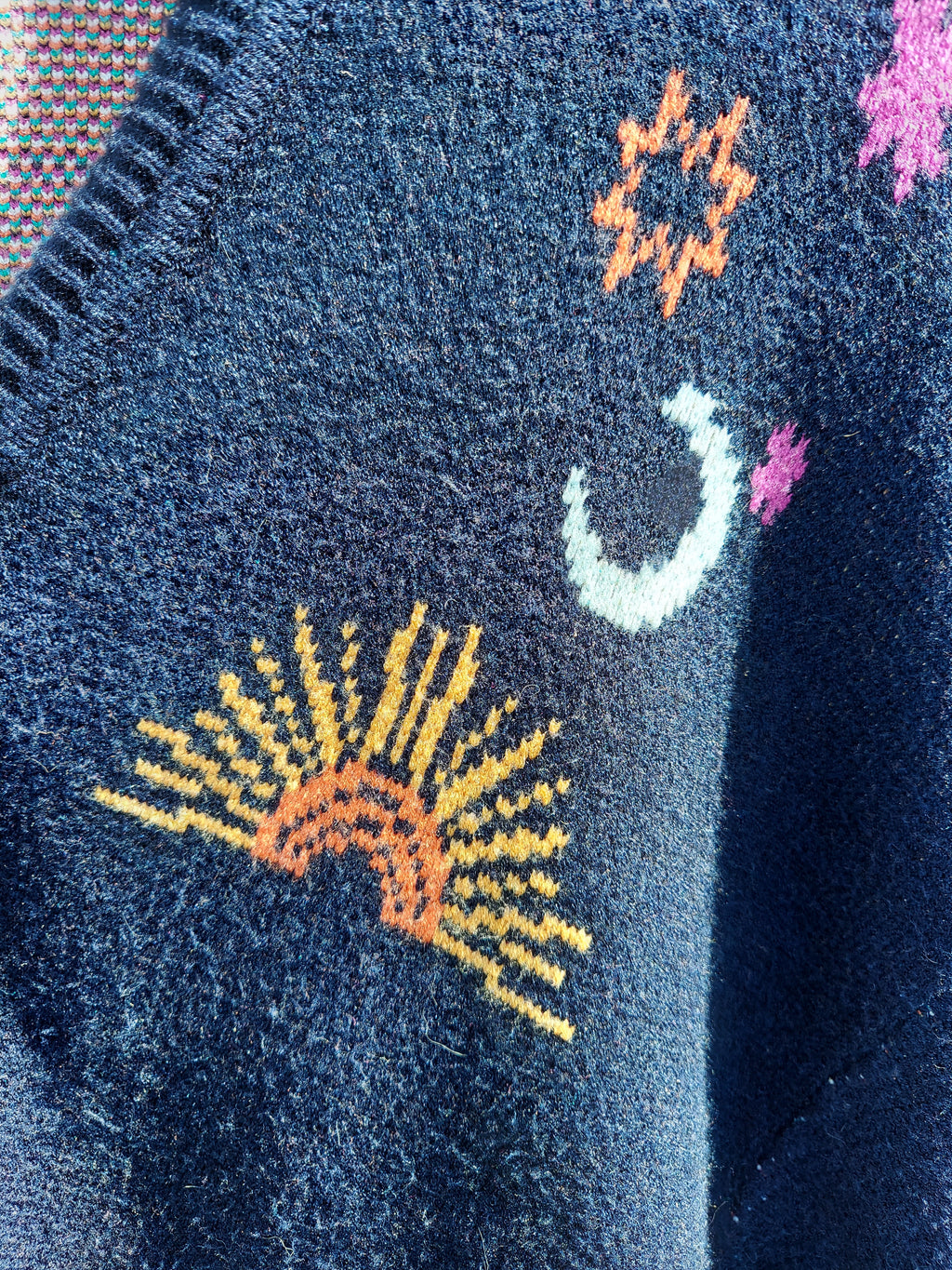 SOLD! Spiritual Gangster Grateful Soul Delaney Blue & Yellow Cardigan - Small