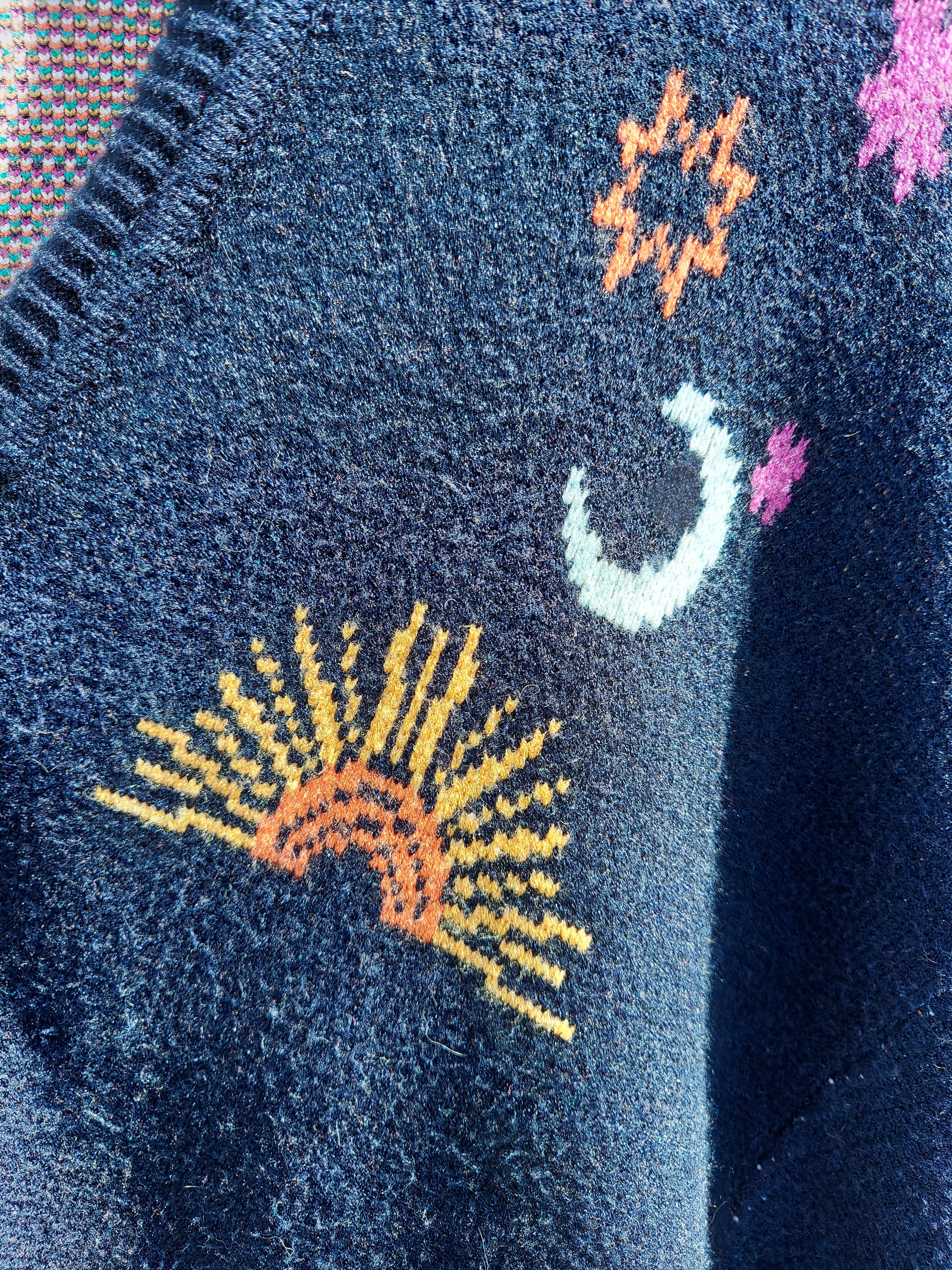 SOLD! Spiritual Gangster Grateful Soul Delaney Blue & Yellow Cardigan - Small
