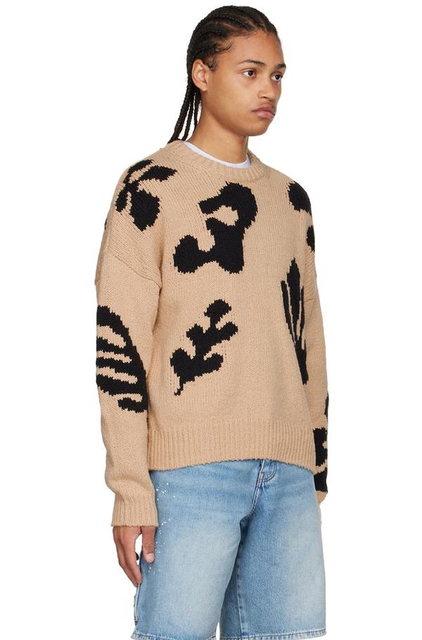 FRAME Crew Neck Pullover 'Abstract Intarsia' Unisex Sweater Sz. Medium