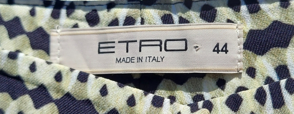 ETRO Milano Straight-leg Geometric Pattern Pants Sz. 44/8