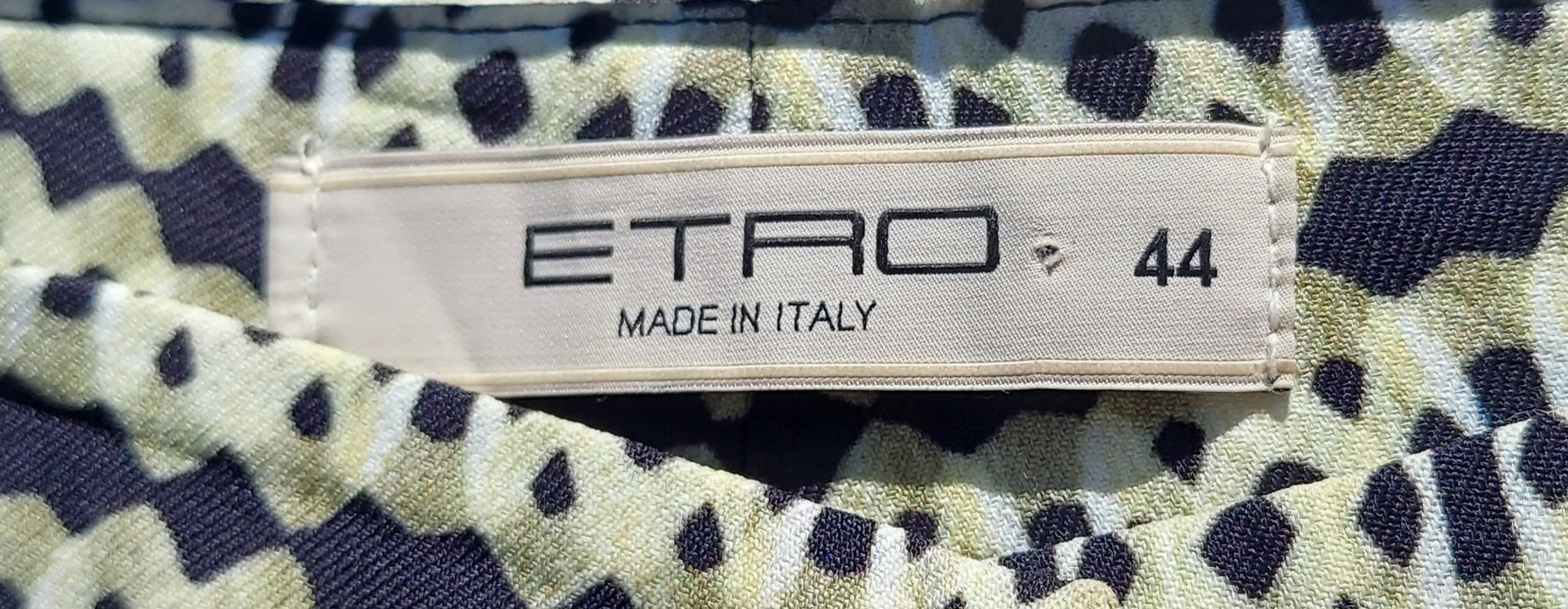 ETRO Milano Straight-leg Geometric Pattern Pants Sz. 44/8