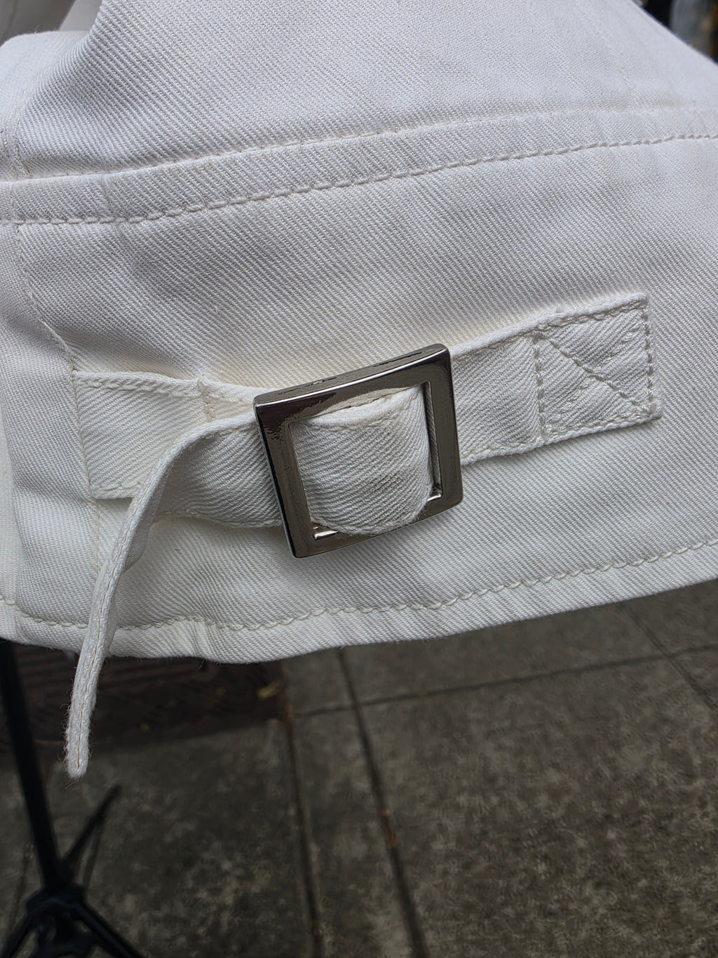 7 For All Mankind White Zip Jean Jacket Sz. Medium