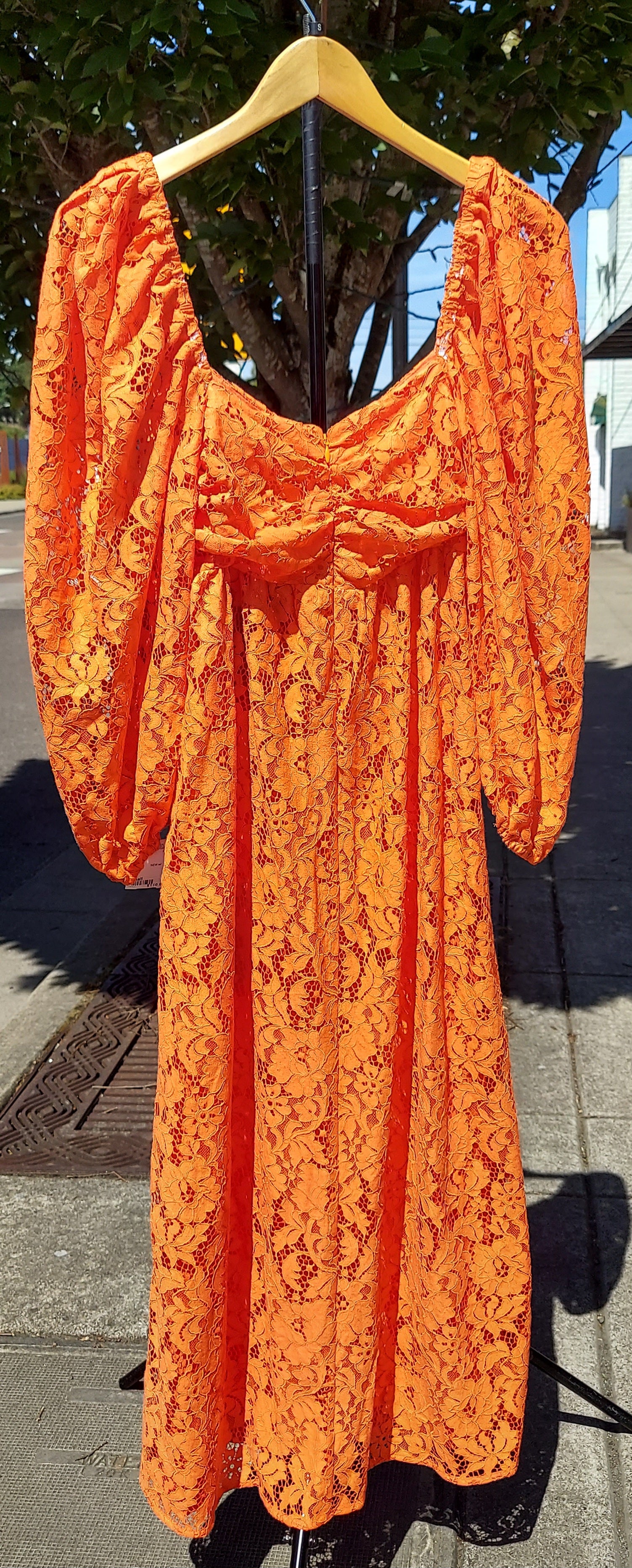 FARM RIO Lace Midi Embriodered Long Sleeve Dress Sz. Small NEW w/ Tags