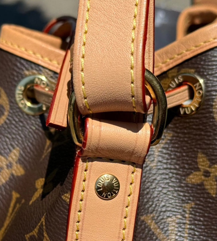 LOUIS VUITTON NOE BB Monogram Canvas/Leather Bucket Bag M46983