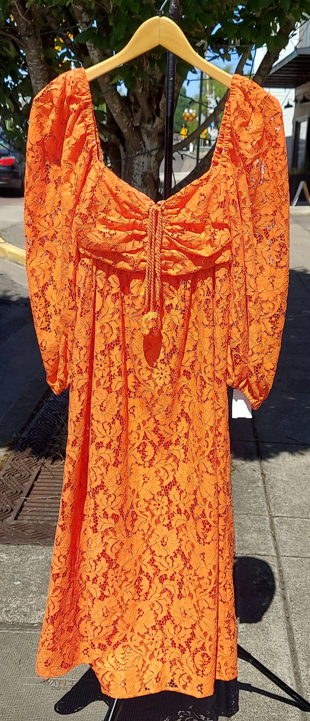 FARM RIO Lace Midi Embriodered Long Sleeve Dress Sz. Small NEW w/ Tags