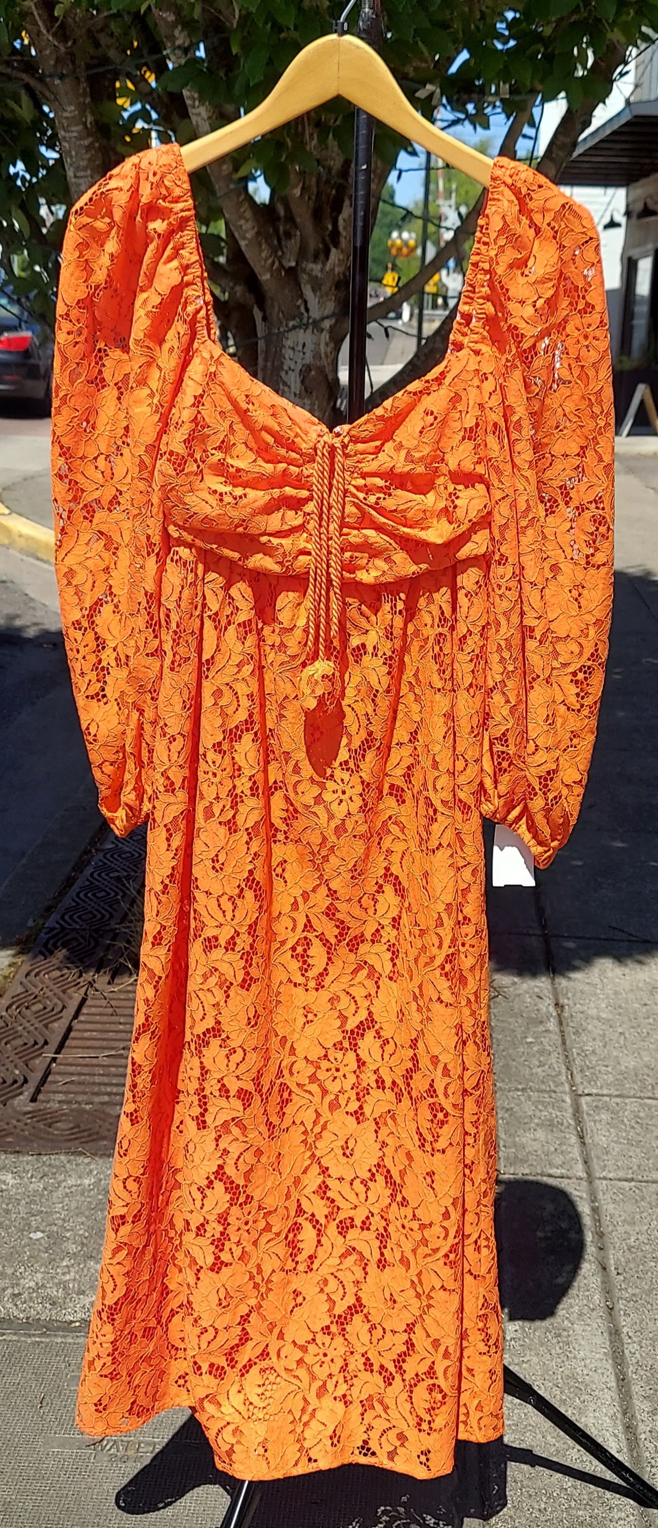 FARM RIO Lace Midi Embriodered Long Sleeve Dress Sz. Small NEW w/ Tags