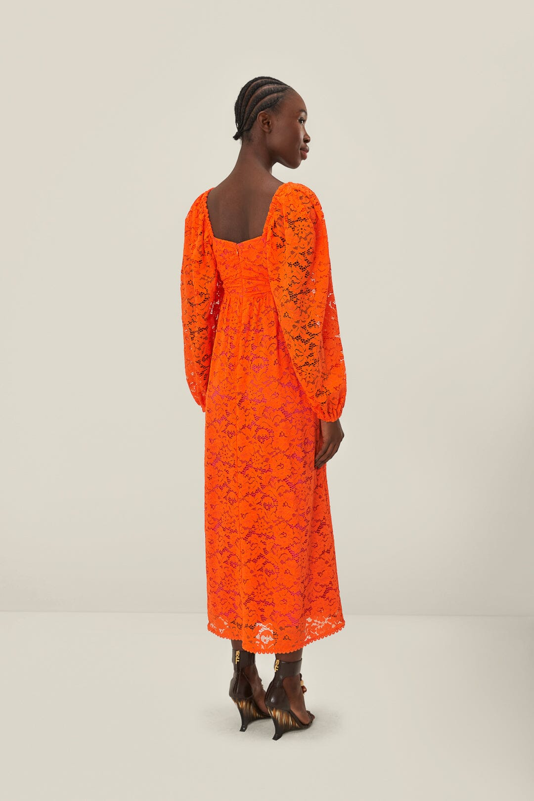 FARM RIO Lace Midi Embriodered Long Sleeve Dress Sz. Small NEW w/ Tags
