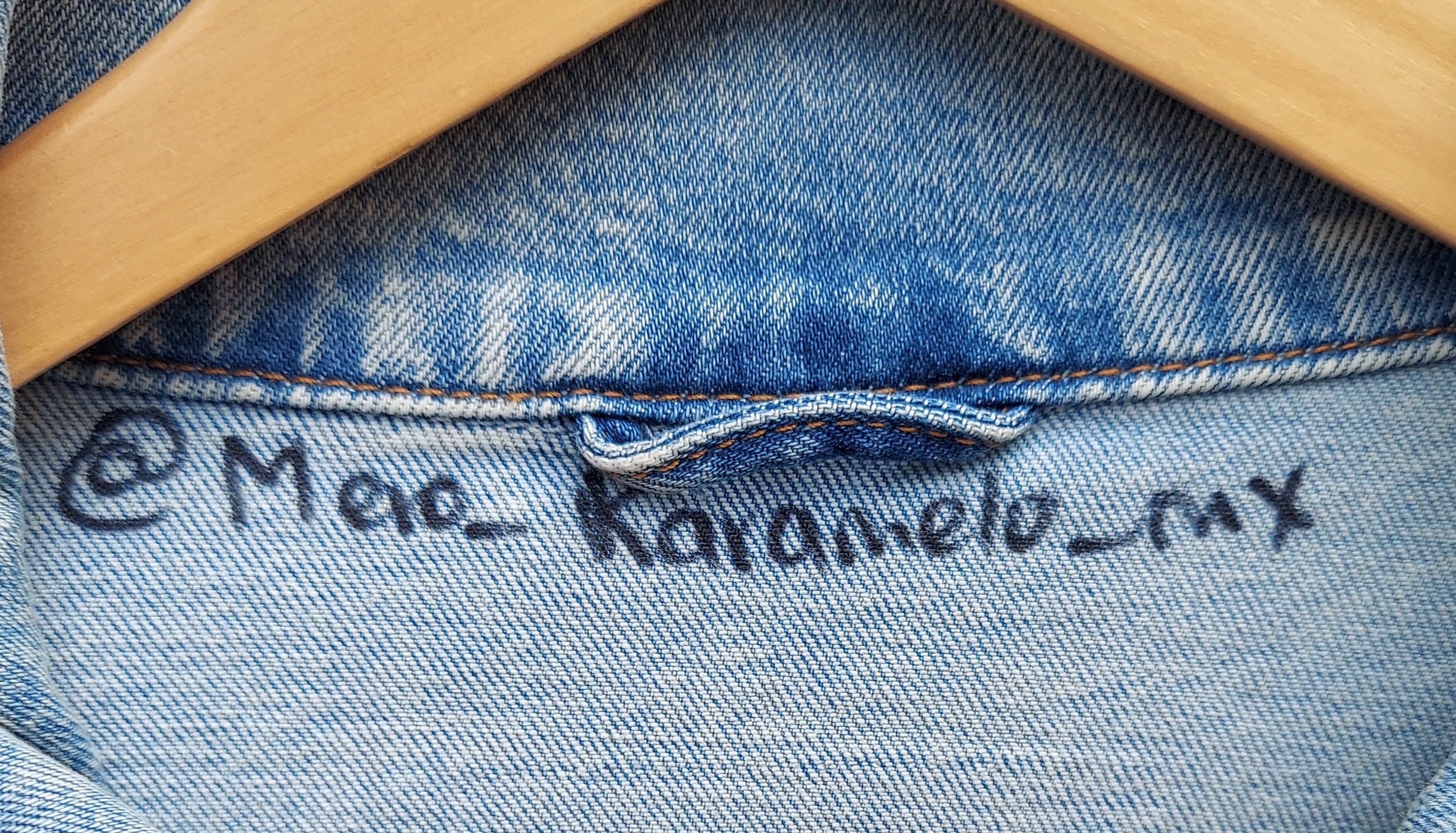 Mero_Karamelo_mx Hand-Painter Denim Star/Studded Jacket Sz. X-Large
