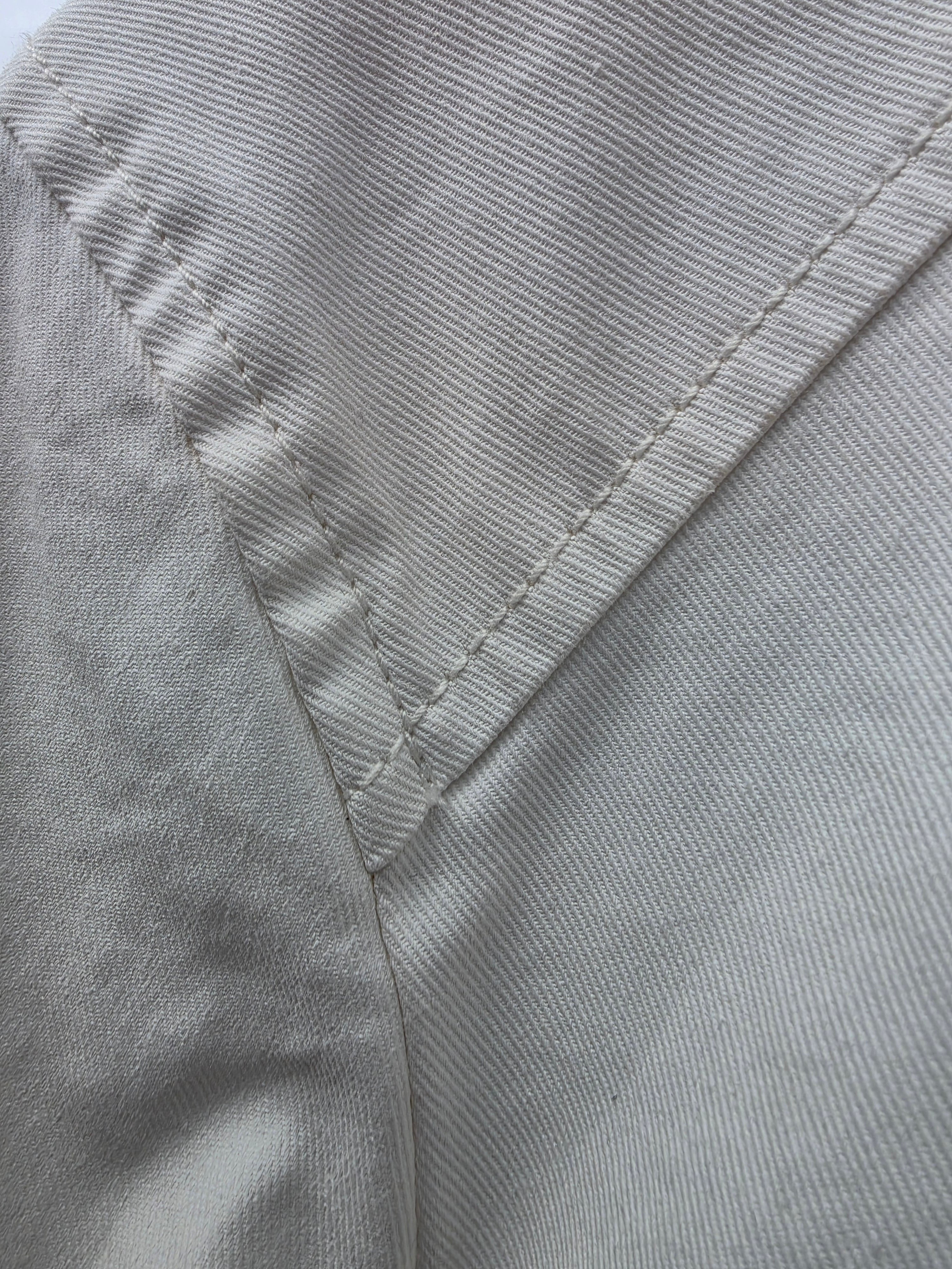 7 For All Mankind White Zip Jean Jacket Sz. Medium