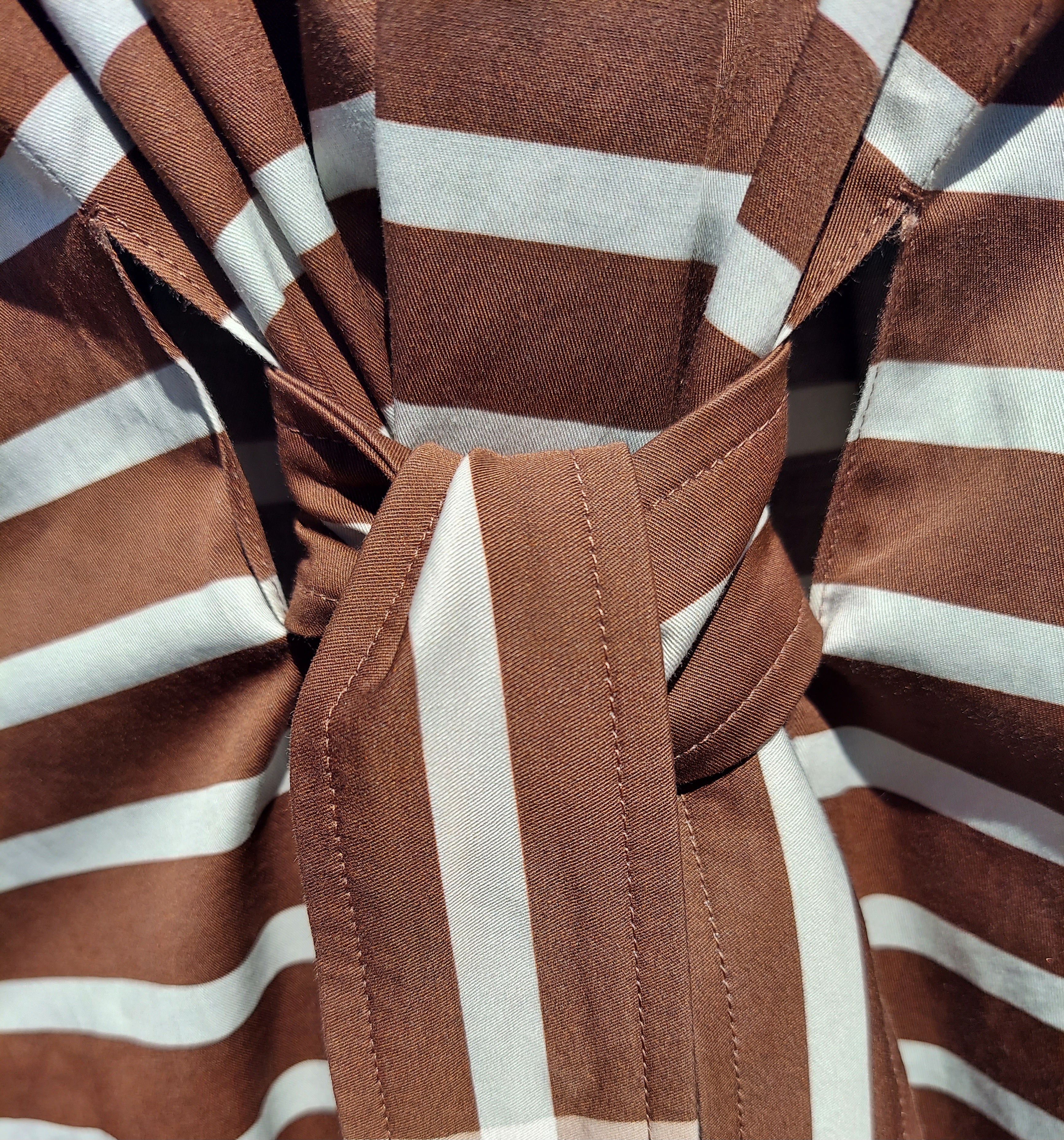 eleventy Striped Pleaded Back Sleeveless Belted Pocketed Dress Sz. 6