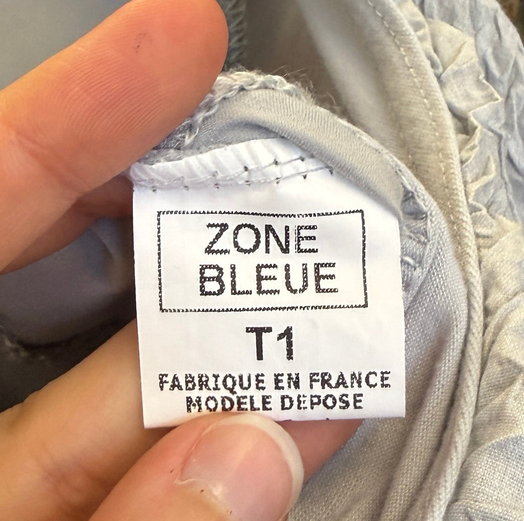 Zone Bleue PARIS 3/4 Sleeve Boho Gothic Ruffle Vintage Dress Sz. Small