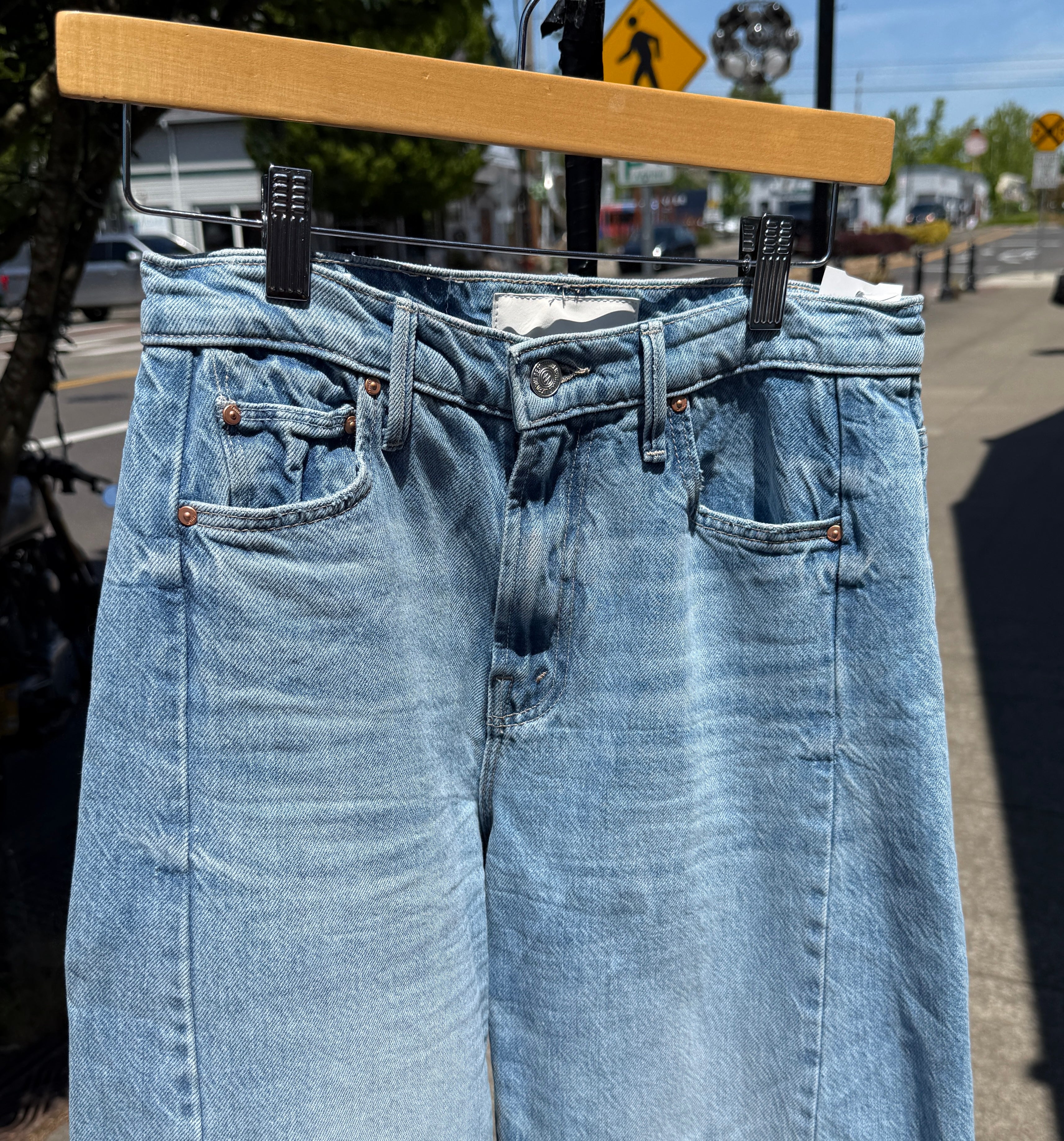 MOTHER Half Pipe Flood Material Girls Jeans Sz. 25