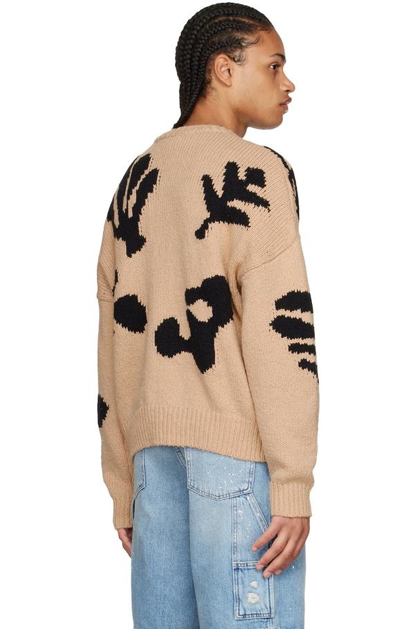 FRAME Crew Neck Pullover 'Abstract Intarsia' Unisex Sweater Sz. Medium
