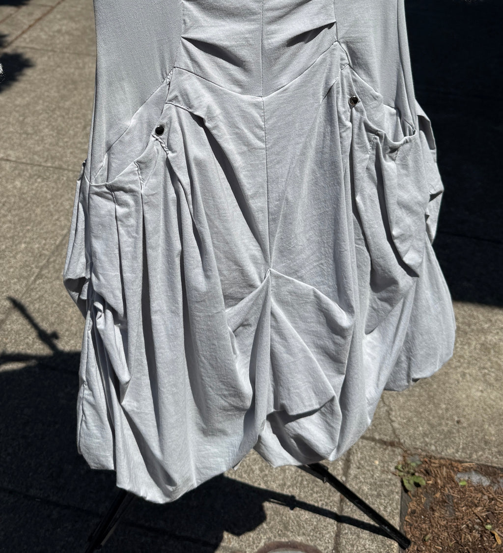 Zone Bleue PARIS 3/4 Sleeve Boho Gothic Ruffle Vintage Dress Sz. Small