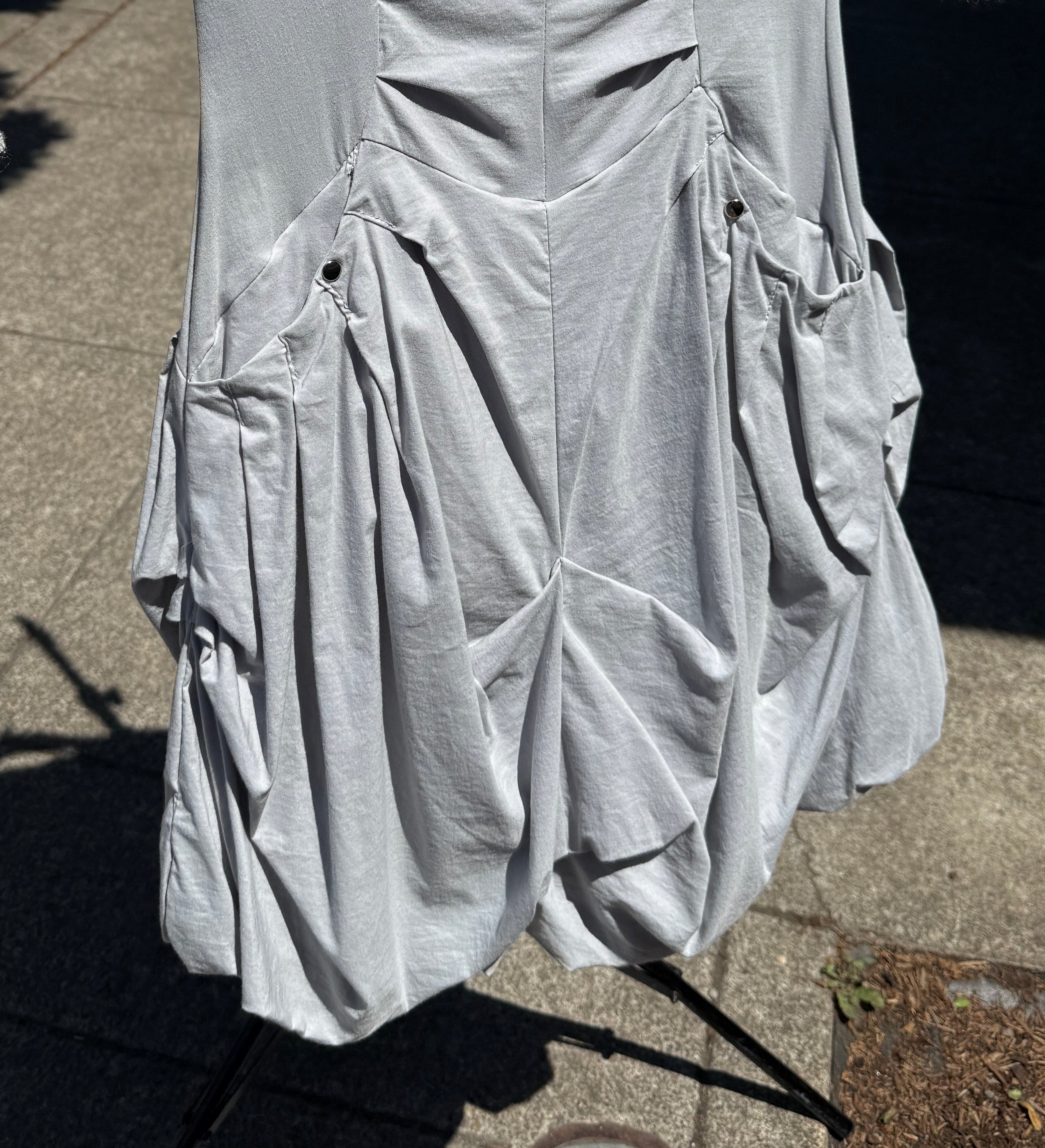 Zone Bleue PARIS 3/4 Sleeve Boho Gothic Ruffle Vintage Dress Sz. Small