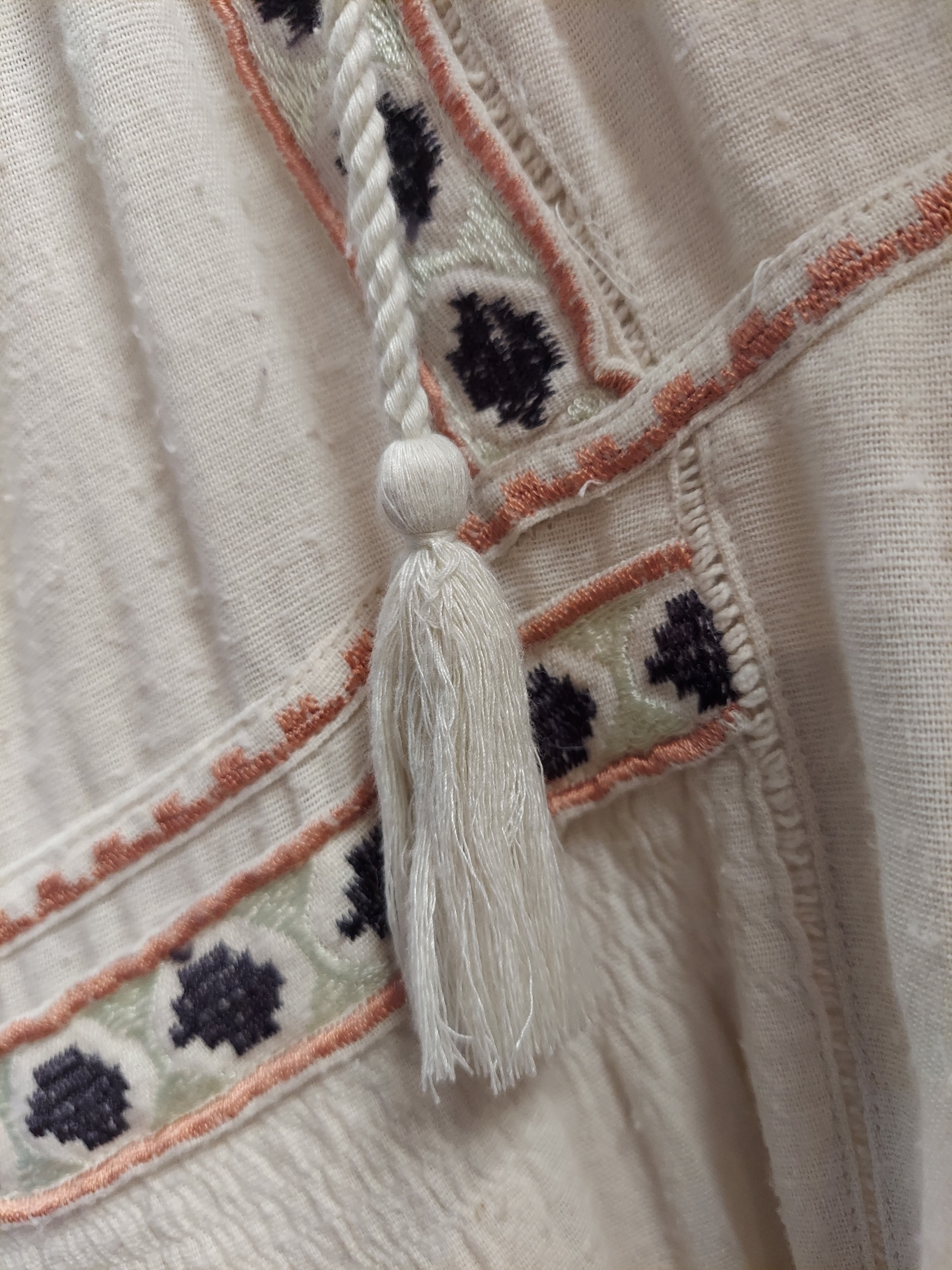 free people All My Life V-Neck Long Sleeve Embroidered Tunic Dress X-Small