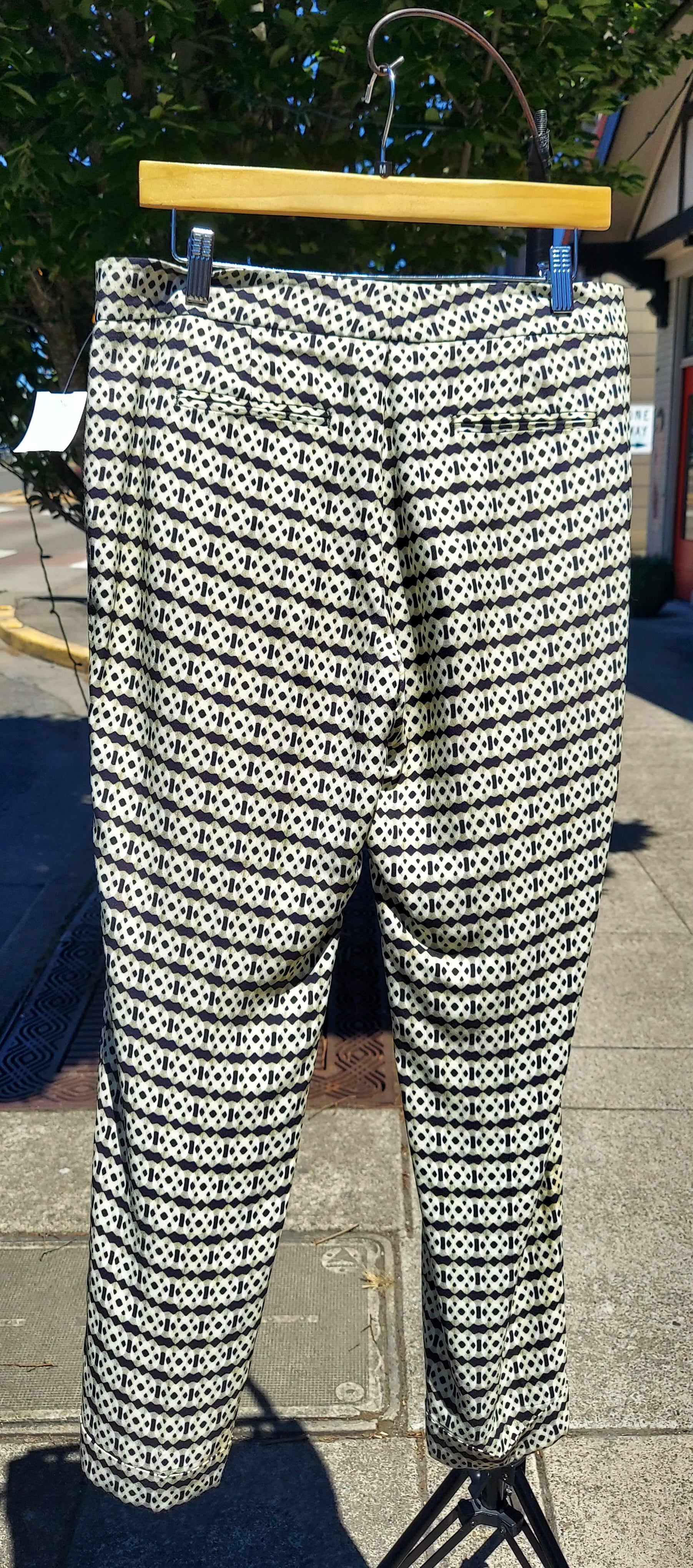 ETRO Milano Straight-leg Geometric Pattern Pants Sz. 44/8